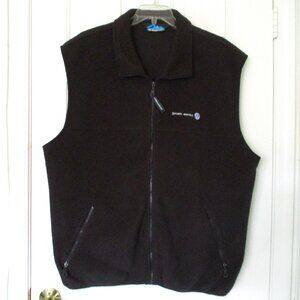 Tri-Mountain Mens Sleeveless "VW" Black Fleece Full Zip Vest - Size 2XL